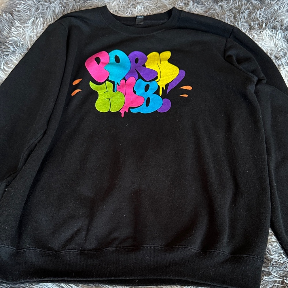 Black STATEMENT Graphic Sweater